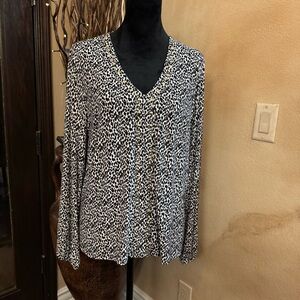 INC International Concepts Women's Printed Studded Top NWT size L